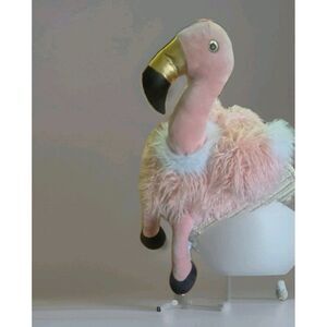 HUG FUN Jumbo XL Pink/BlacK FLAMINGO Jumbo Bird PLUSH TOY Stuffed Animal 42"